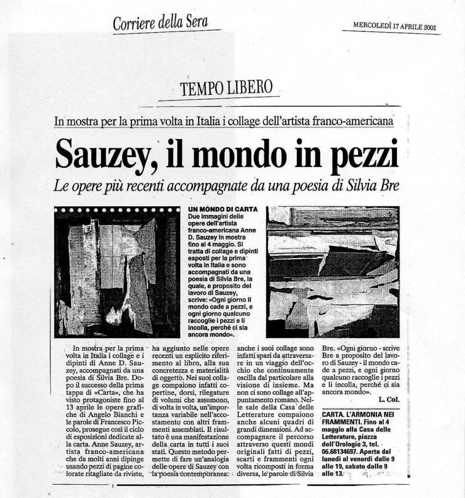 Sauzey, il mondo in pezzi